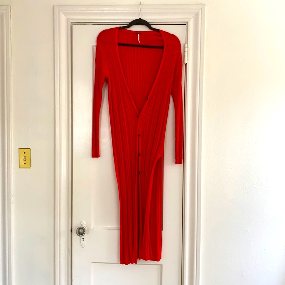 Red Free People Sweater